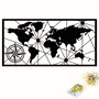 Wallity World Map Led 452 Negro